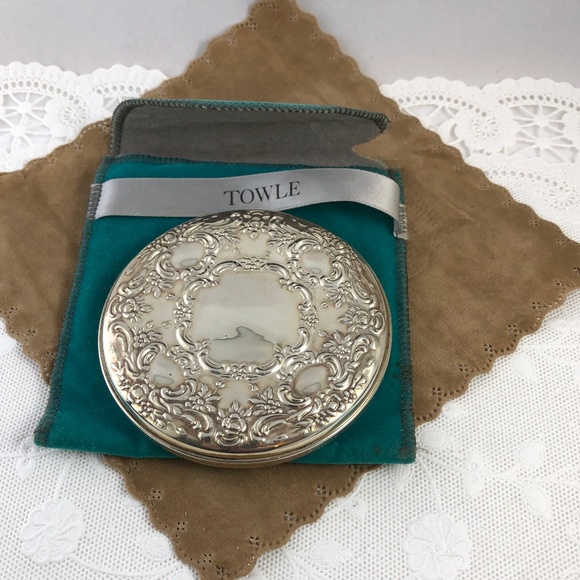 Towle Handbags - Vintage Towle USA 925 Silver Ladies Vanity Mirror